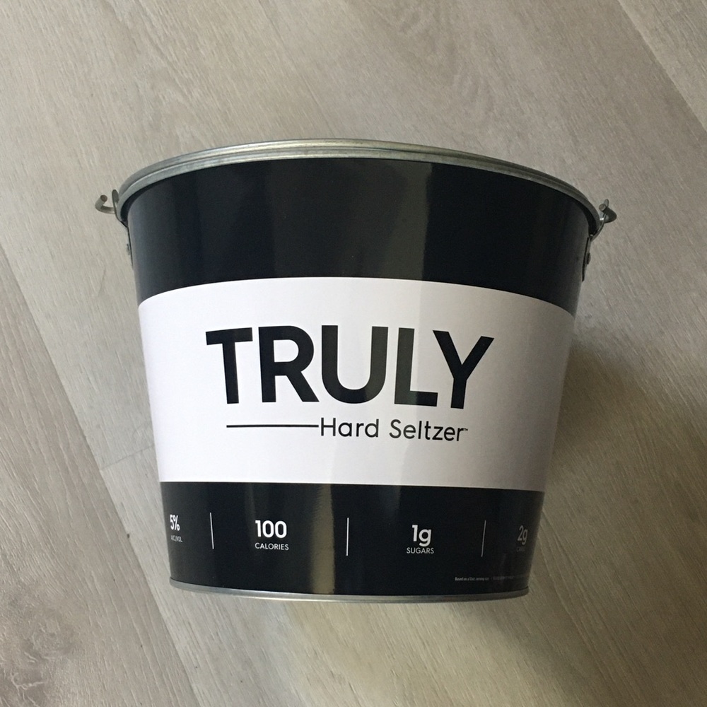 NEW Truly Seltzer Beer Ice Bucket Galvanized Metal Beverage Cooler